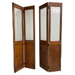 Two double pine room dividers or doors