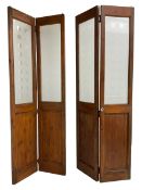 Two double pine room dividers or doors