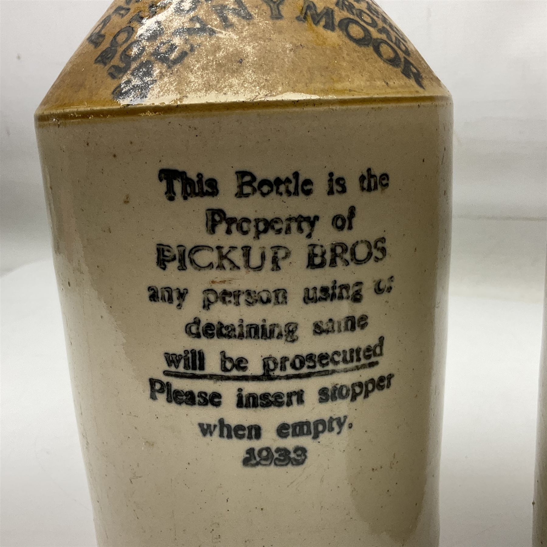 Early 20th century stoneware advertising flagon - Image 3 of 9