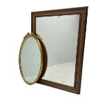 Victorian design gilt framed oval mirror