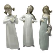 Three Lladro female figures