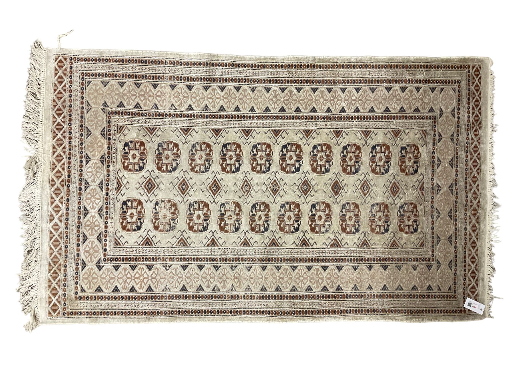 Persian Bokhara ivory ground rug