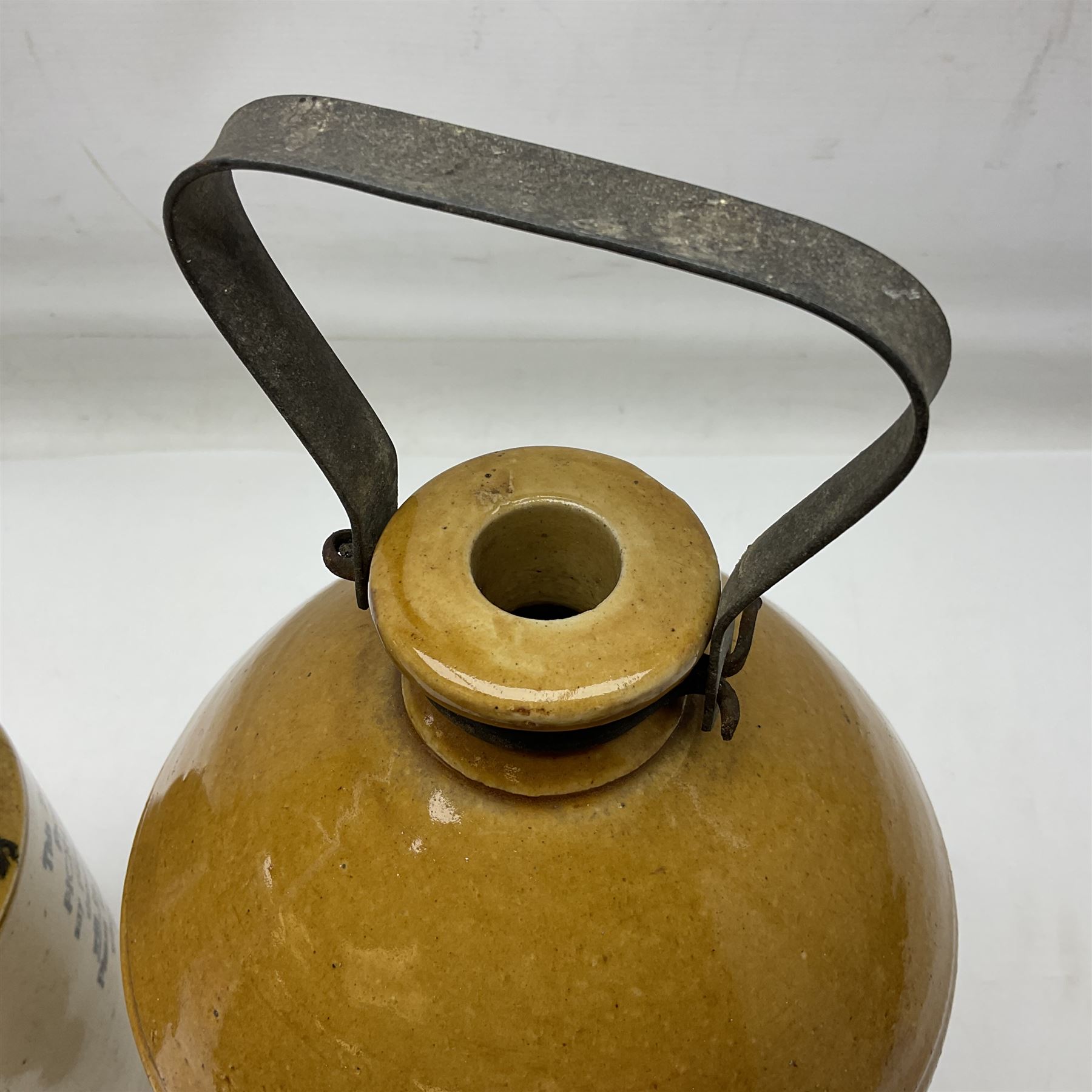 Early 20th century stoneware advertising flagon - Image 5 of 9