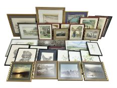 Quantity of framed prints to include watercolours