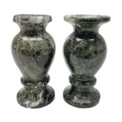 Pair of miniature marble vases