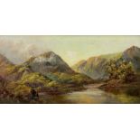 Prudence Turner (Scottish 1930-2007): Mountainous Highland Lake Landscape