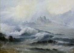 Peter M Drewett (British 1957-): Stormy Seas off Scottish Coast