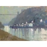 Louis Arthur Ward RWA (Bristol Savages 1913-2005): 'Contrast' - Clifton Suspension Bridge