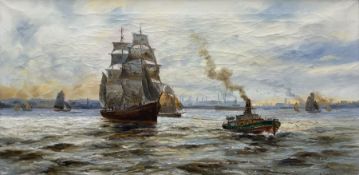 A Turner (British 19th century): Steam Tug Pulling a Two Masted Ship