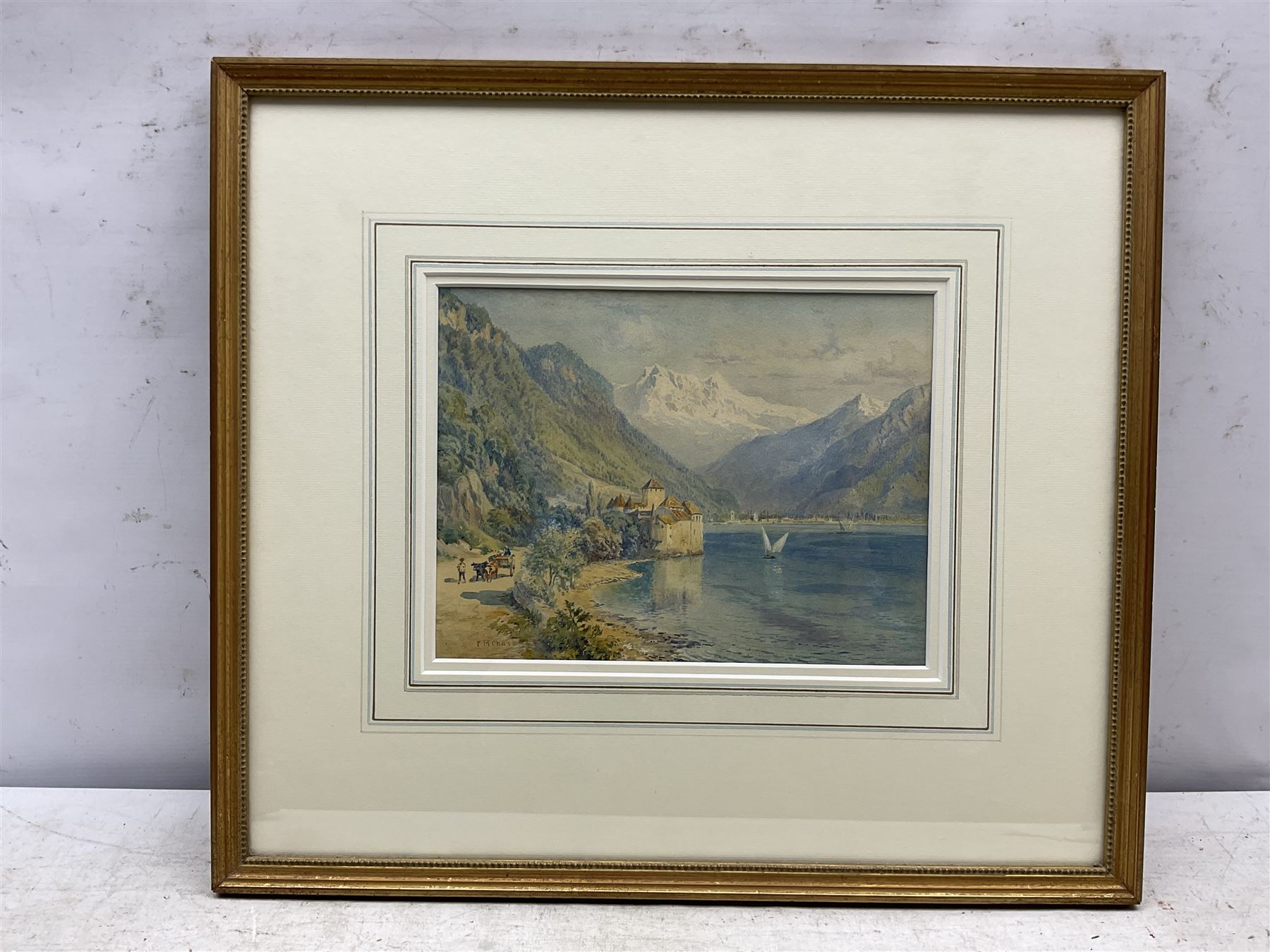 Frank M Chase (British fl.1880-1898): Chillon Castle - Lake Geneva - Image 2 of 3