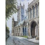 Albert Henry Findley (British 1880-1975): Lincoln Cathedral South Side