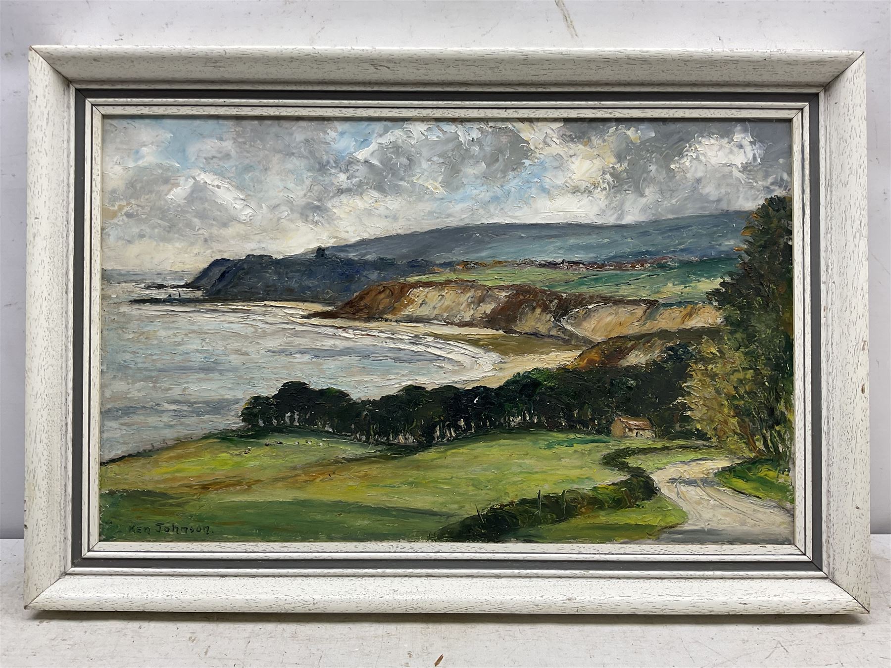 Ken Johnson (British 20th century): Whitby from Lythe Bank - Image 2 of 3