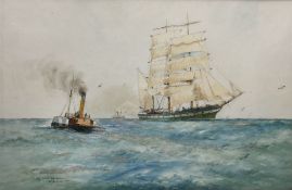 William Minshall Birchall (American 1884-1941): 'Sail Paddle and Screw'