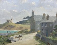 Hugh E Ridge (Bridge 1899-1976): 'Cottages at Old Grimsby