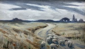 English School (Early 20th century): Sheep in Upland Landscape