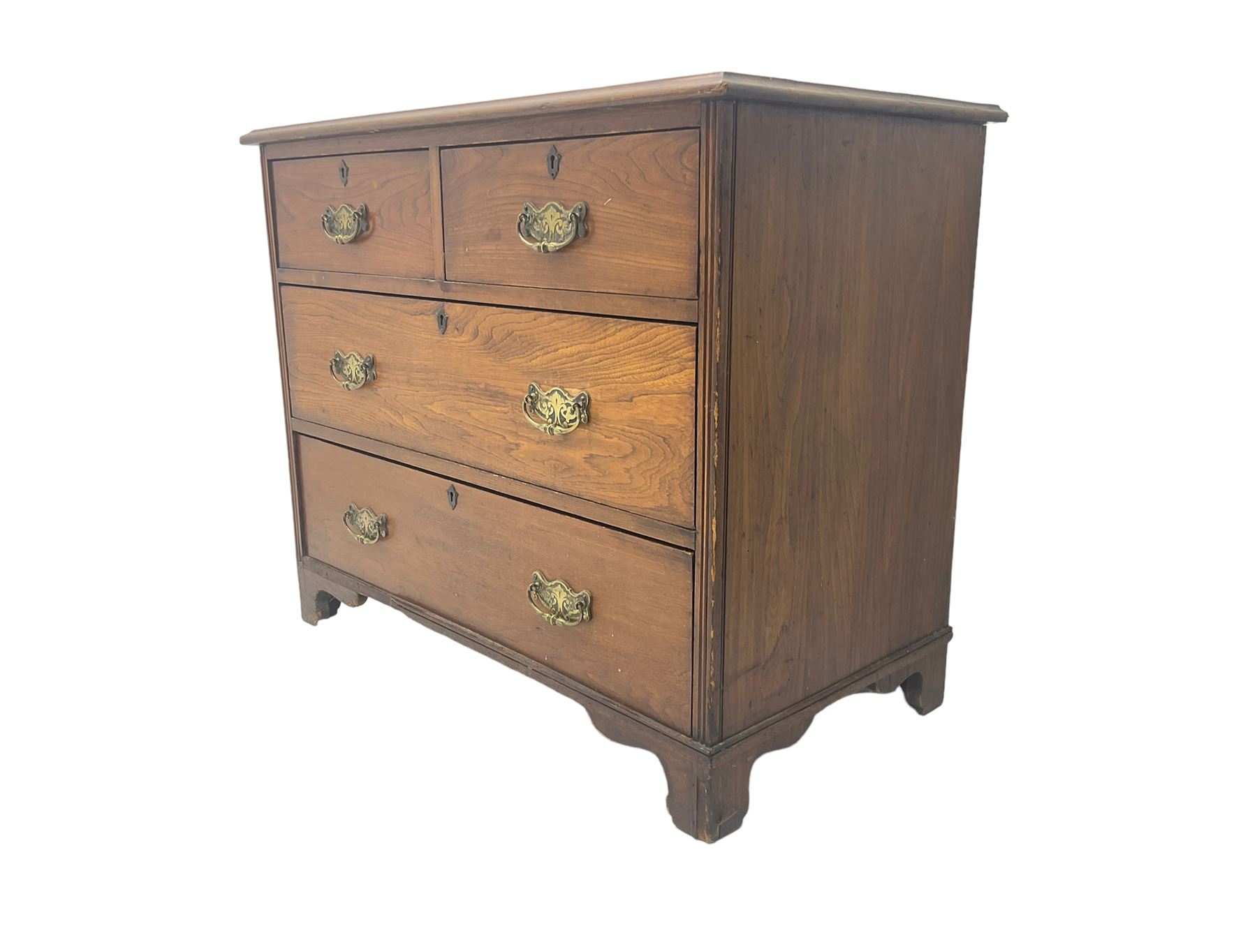 Edwardian elm chest - Image 2 of 8