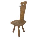Small oak spinning chair