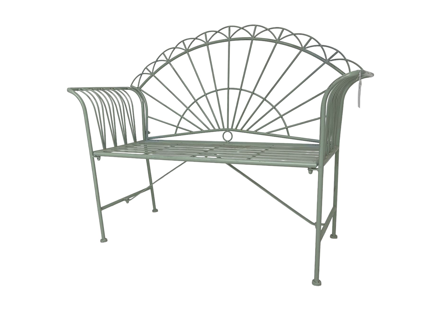 Regency design wrought metal bench - Image 6 of 6