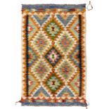 Chobi Kilim ivory ground rug