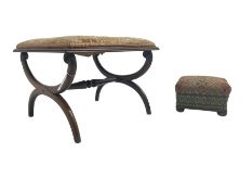 Regency mahogany X-framed stool