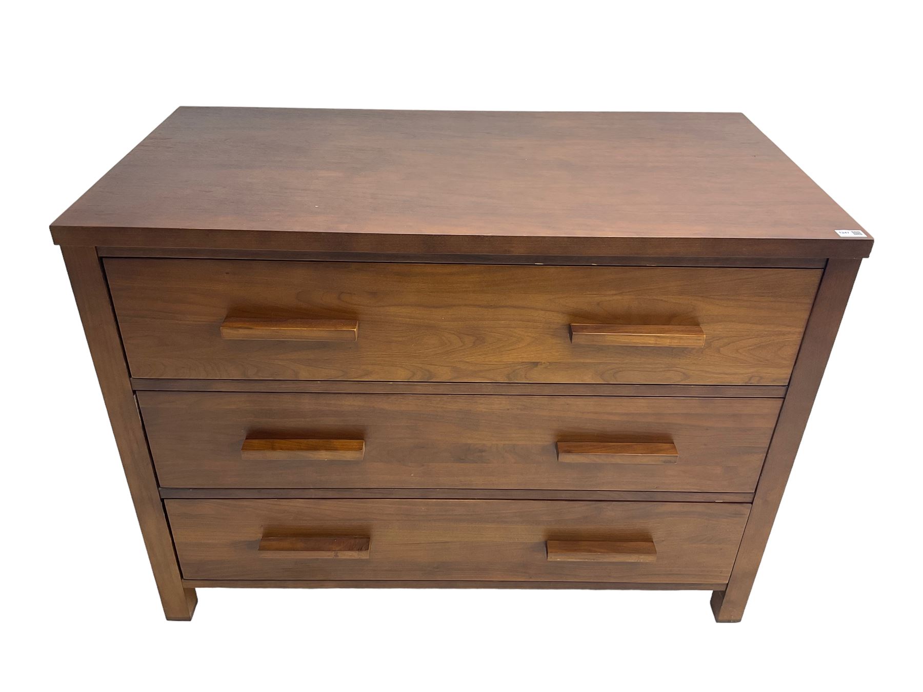 Large contemporary cherry wood chest - Image 2 of 8