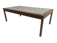 Large mid-20th century teak coffee table