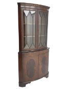Georgian design mahogany corner cabinet