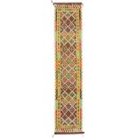 Anatolian Turkish Kilim multi-colour runner rug