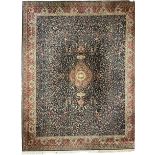 Persian design indigo ground carpet