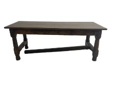 18th century and later oak refectory dining table
