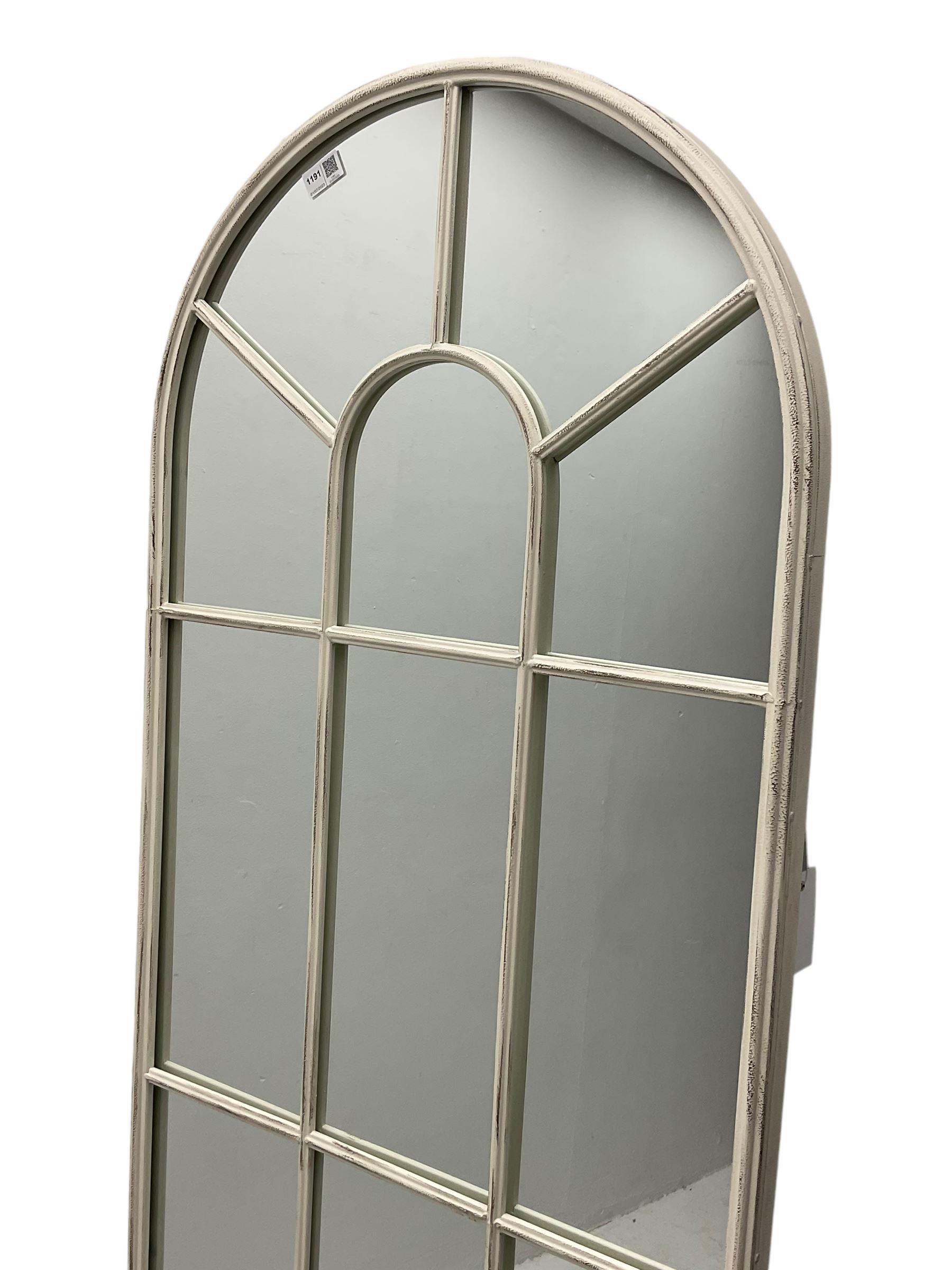 White finish metal garden window mirror - Image 2 of 3