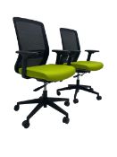 Elite - pair adjustable swivel office chairs