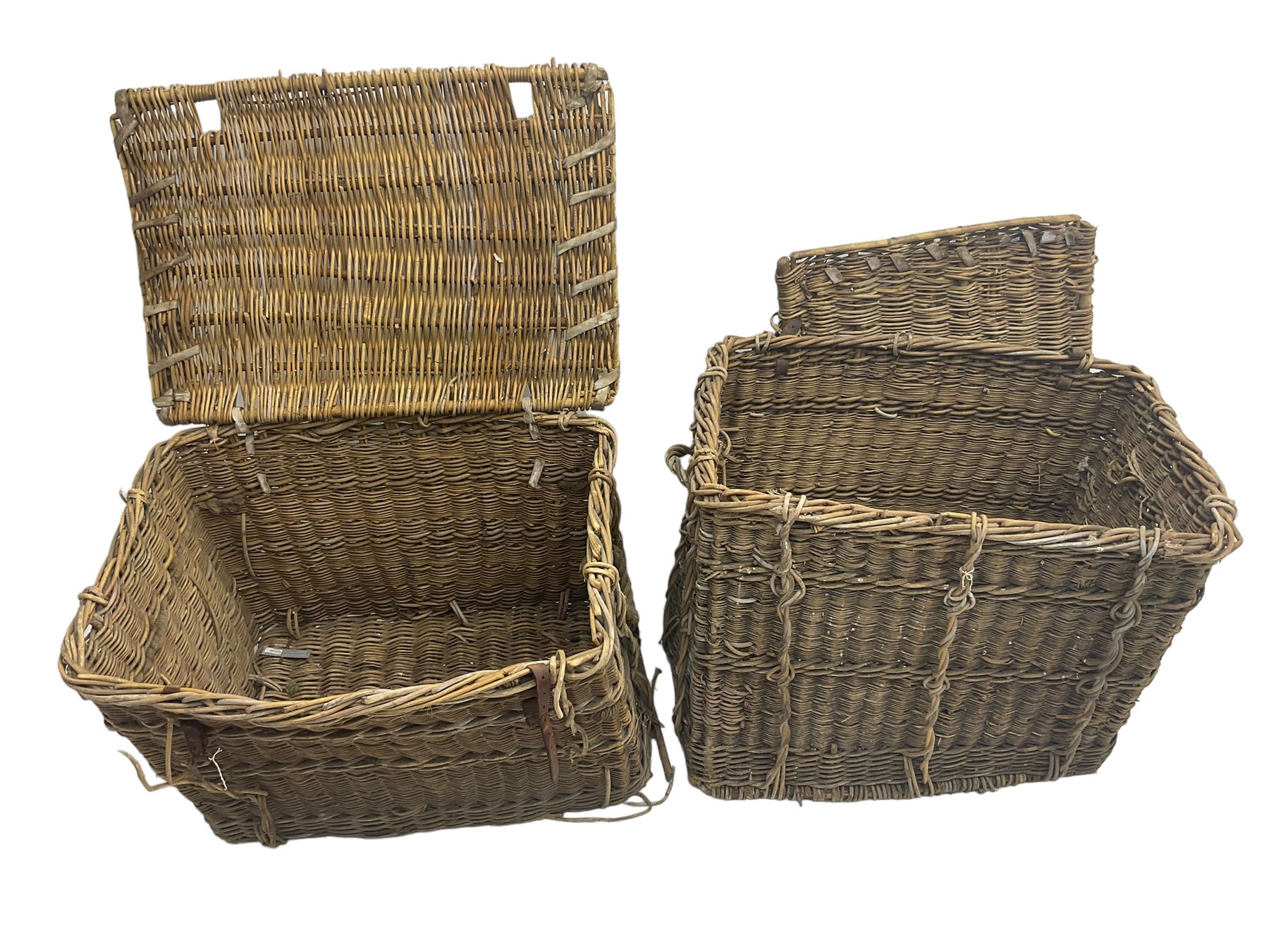 Near pair early/mid-20th century wicker baskets - Image 2 of 2