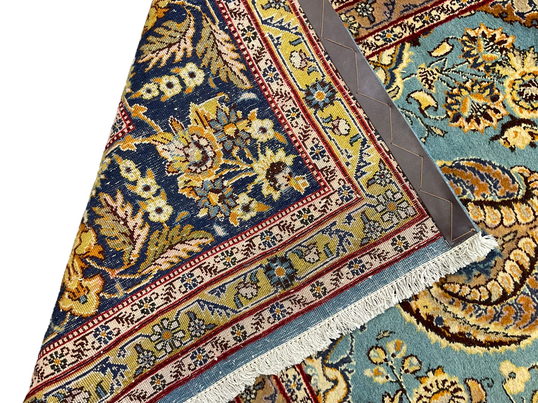Central Persian Qum pale blue ground rug - Image 5 of 6