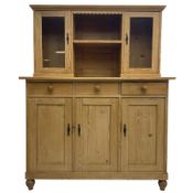 Early 20th century French pine side cabinet or dresser