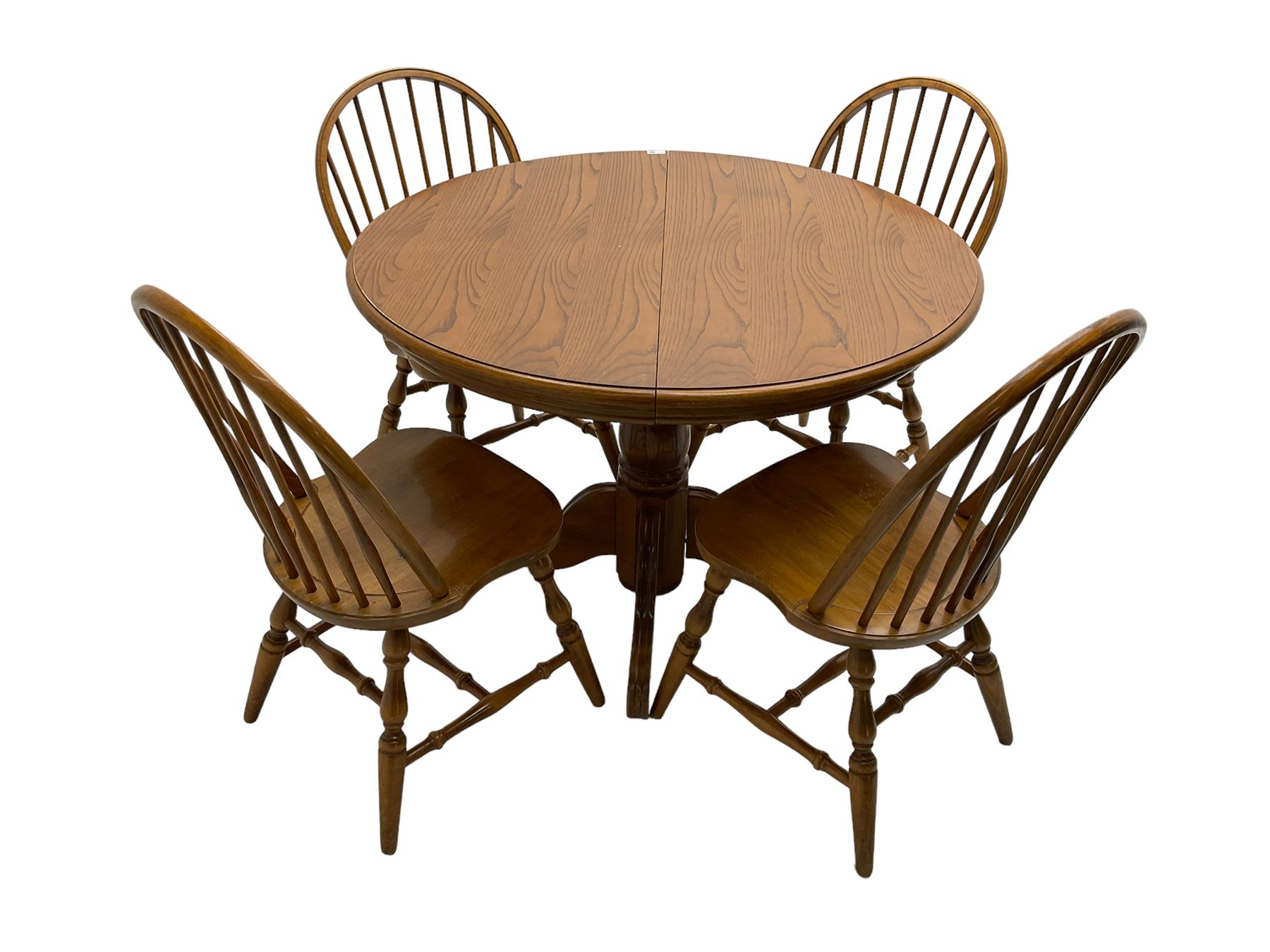 Oval extending dining table - Image 4 of 6
