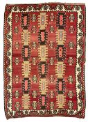 Large red ground Kilim rug or wall hanging