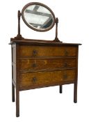 Early 20th century oak dressing chest