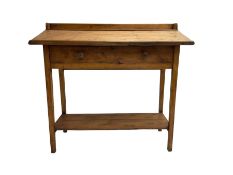 Stained pine clerks desk or table