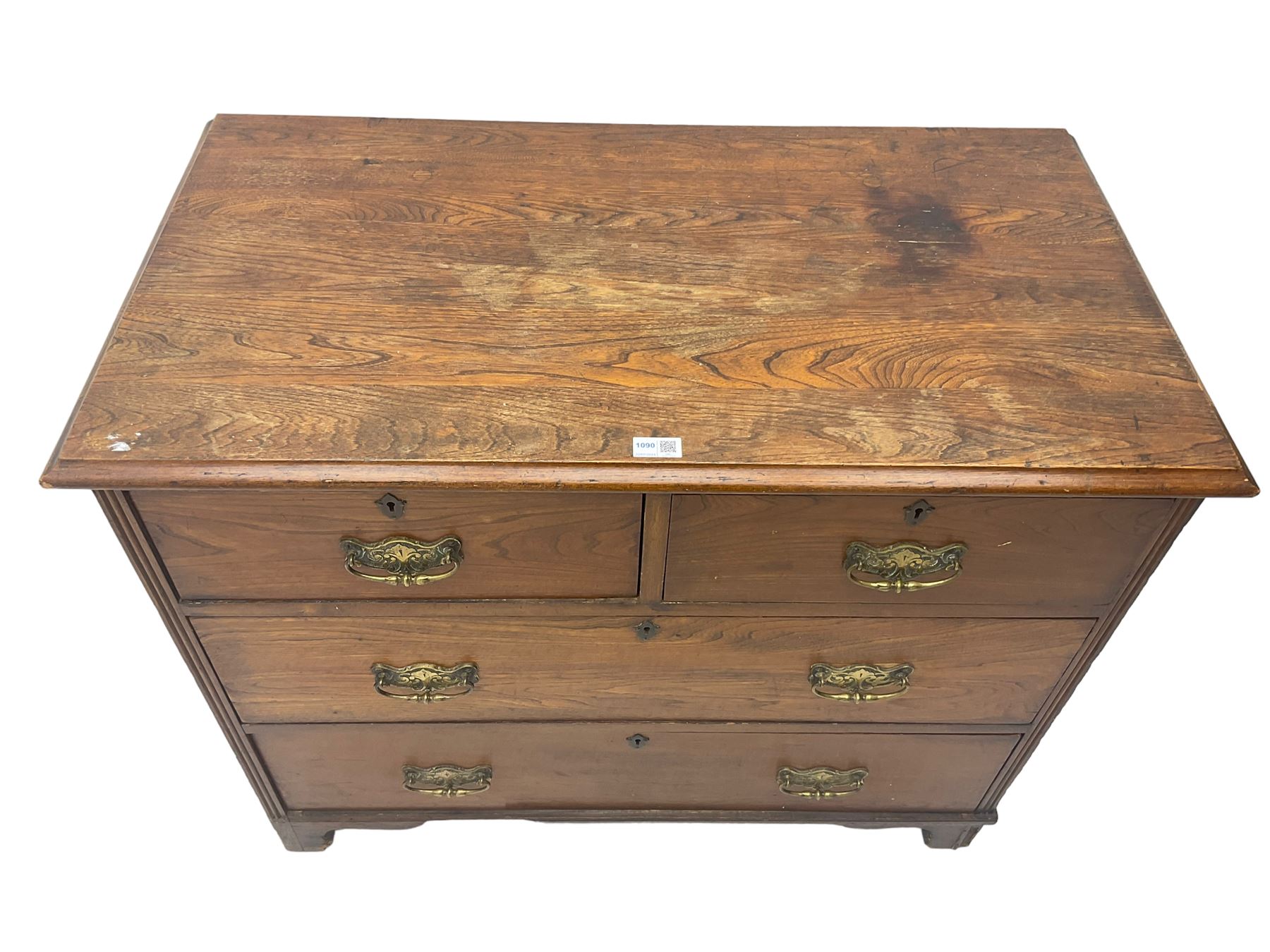 Edwardian elm chest - Image 3 of 8