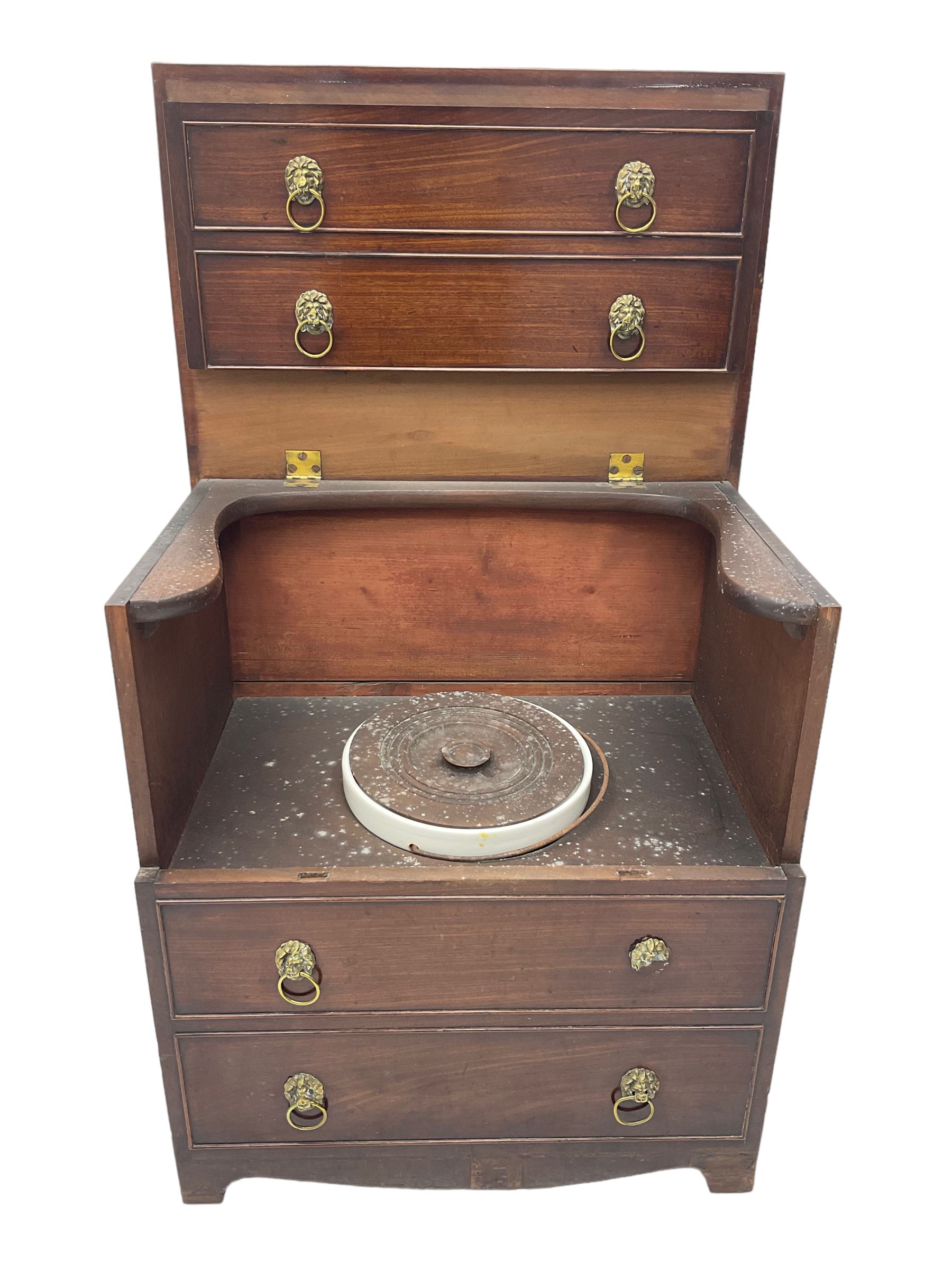 Early 19th century mahogany commode chest - Image 5 of 7