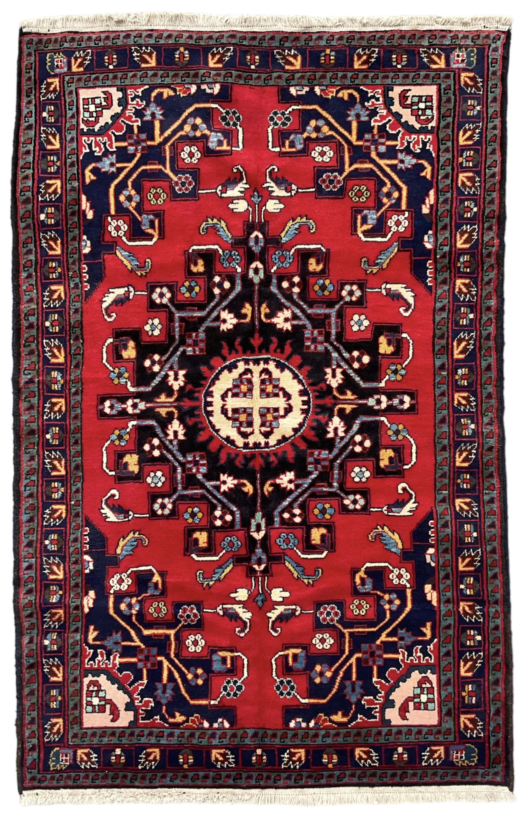 North West Persian Tafresh crimson ground rug