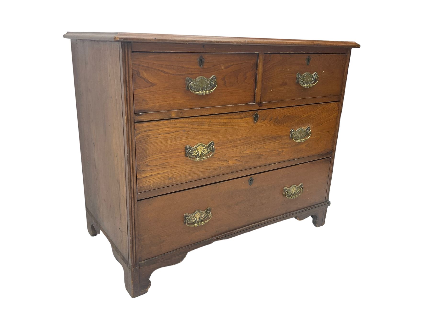 Edwardian elm chest - Image 4 of 8