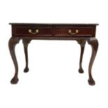 Georgian Chippendale design mahogany side table