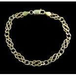 9ct gold infinity link bracelet