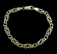 9ct gold infinity link bracelet