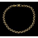 9ct gold rolo link bracelet