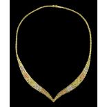9ct tri-coloured gold necklace