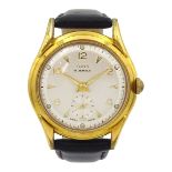 Oris gentleman's gold-plated and stainless steel manual wind wristwatch