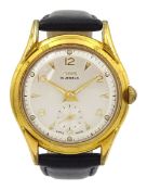 Oris gentleman's gold-plated and stainless steel manual wind wristwatch